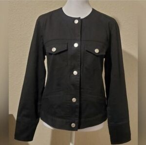 Charter Club Women's Button‎ Up Jacket - Black -Size Small